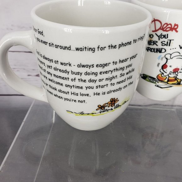 Royal Norfolk Coffee Mug Tea Cup's Ceramic 14 Oz “Dear God Do You Ever Sit Aroun - Picture 5 of 10